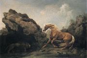 George Stubbs Horse Frightened by a lion China oil painting reproduction